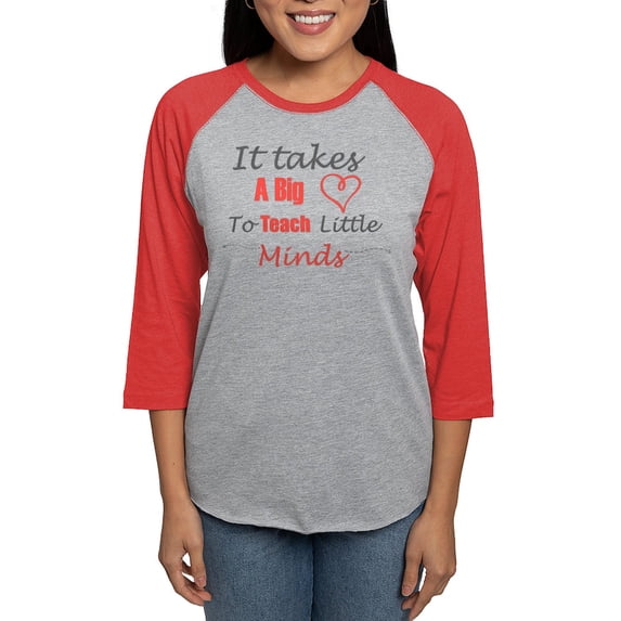 CafePress - Little Minds Long Sleeve T Shirt - Womens Baseball Tee