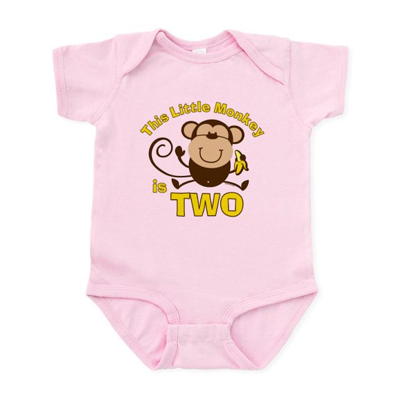 CafePress - Little Monkey 2Nd Birthday Boy Infant Bodysuit - Baby Light Bodysuit, Size Newborn - 24 Months