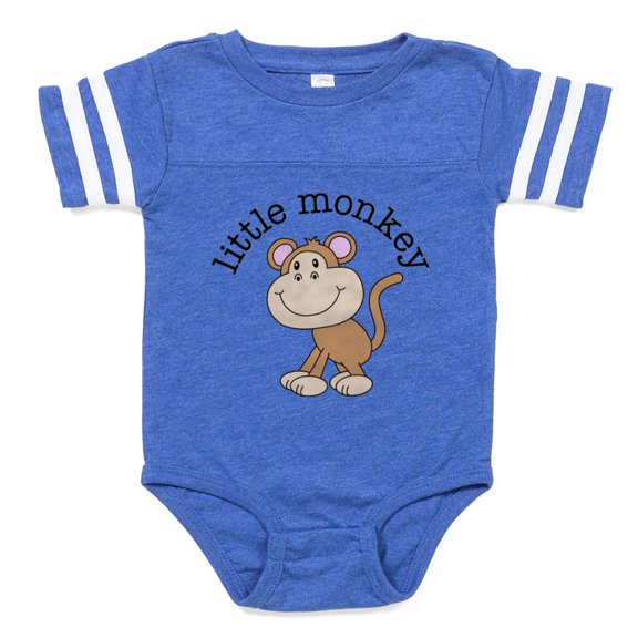 CafePress - Little Monkey - Cute Infant Baby Football Bodysuit