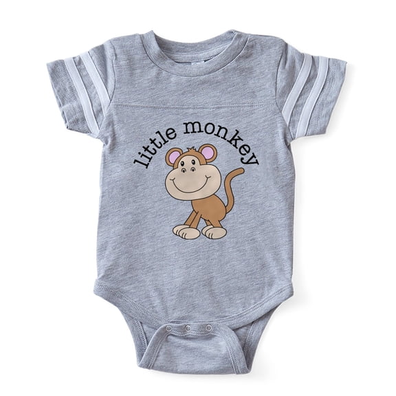 CafePress - Little Monkey - Cute Infant Baby Football Bodysuit