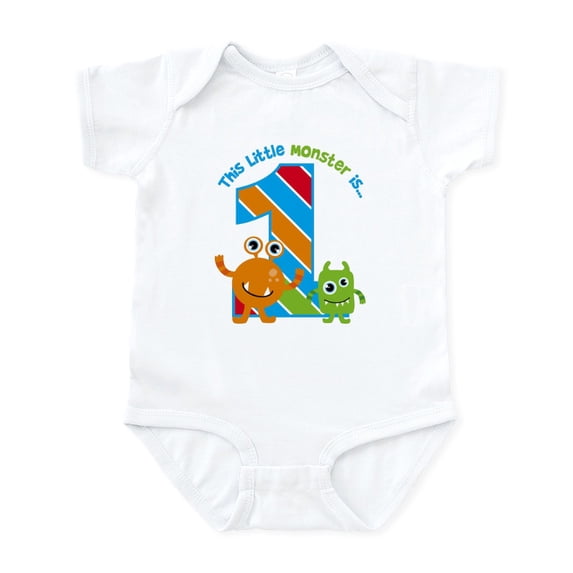 CafePress - Little Monster 1St Birthday Body Suit - Baby Light Bodysuit, Size Newborn - 24 Months