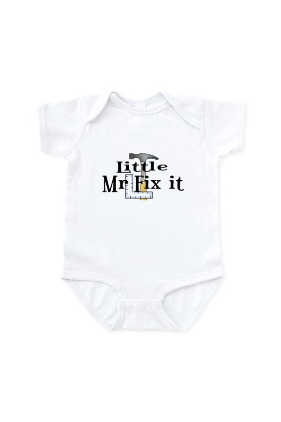 - Little Mr Fix It Infant Bodysuit - Baby Light Bodysuit, Size Newborn - 24 Months