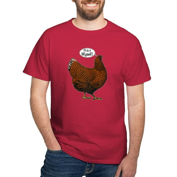 CafePress - Little Red Hen T Shirt - Men's Classic Graphic Cotton T-Shirt