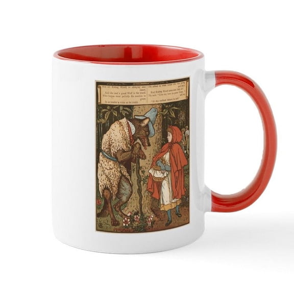 CafePress - Little Red Riding Hood Mug - 11 oz Ceramic Mug - Novelty Coffee Tea Cup
