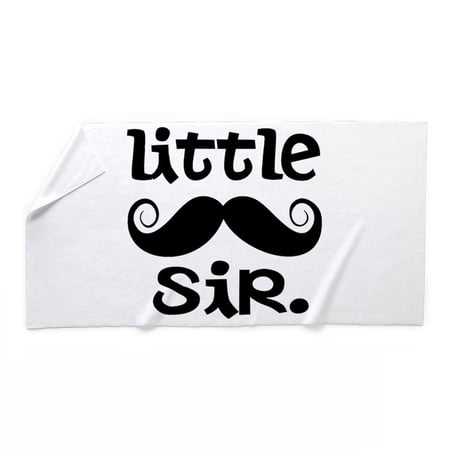 CafePress - Little Sir Mustache - Large Beach Towel, Soft 30"x60" Towel with Unique Design
