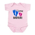 thumbnail image 1 of CafePress - Little Sister Baby Footprints Infant Bodysuit - Baby Light Bodysuit, Size Newborn - 24 Months, 1 of 4