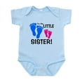thumbnail image 1 of CafePress - Little Sister Baby Footprints Infant Bodysuit - Baby Light Bodysuit, Size Newborn - 24 Months, 1 of 4