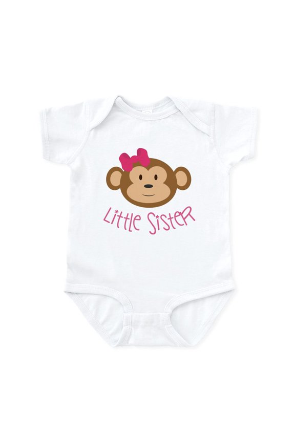 - Little Sister Monkey Infant Body Suit - Baby Light Bodysuit, Size Newborn - 24 Months