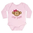 thumbnail image 1 of CafePress - Little Sister Monkey Long Sleeve Infant Body Suit - Long Sleeve Cotton Baby Bodysuit, 1 of 4