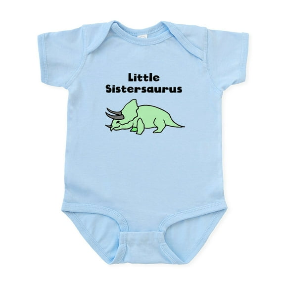CafePress - Little Sistersaurus Body Suit - Baby Light Bodysuit, Size Newborn - 24 Months