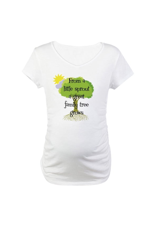 - Little Sprout Maternity T Shirt - Cotton Maternity T-shirt, Cute & Funny Pregnancy Tee