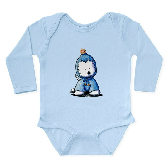 CafePress - Little Winter Westie Long Sleeve Infant Bodysuit - Long Sleeve Cotton Baby Bodysuit