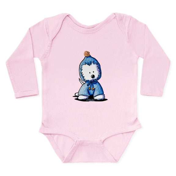 CafePress - Little Winter Westie Long Sleeve Infant Bodysuit - Long Sleeve Cotton Baby Bodysuit