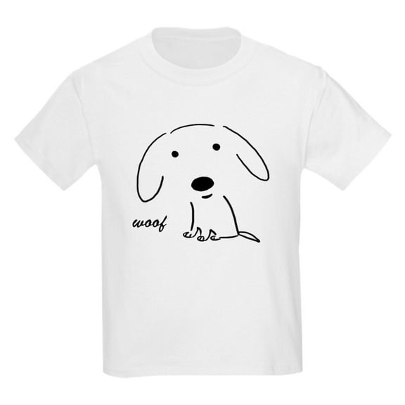 CafePress - Little Woof Kids Light T Shirt - Light Classic Kids Graphic, Short Sleeve T-Shirt, Sizes XS-XL