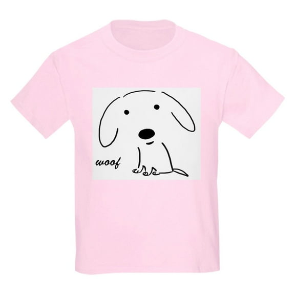 CafePress - Little Woof Kids Light T Shirt - Light Classic Kids Graphic, Short Sleeve T-Shirt, Sizes XS-XL
