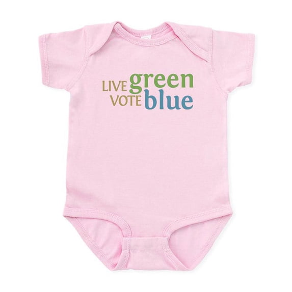 CafePress - Live Green Vote Blue Infant Bodysuit - Baby Light Bodysuit, Size Newborn - 24 Months