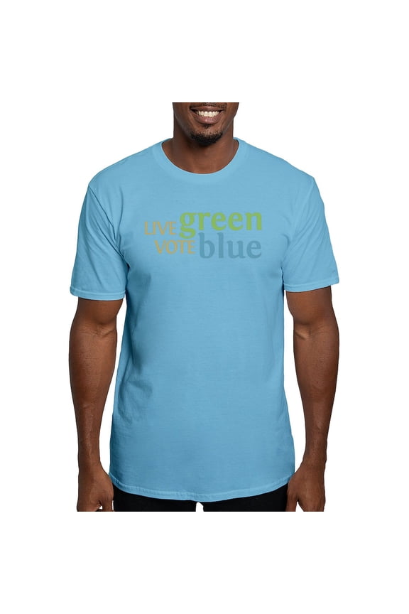 - Live Green Vote Blue Men's Fitted T Shirt - Fitted T-Shirt, Vintage Fit Soft Cotton Tee