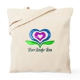 thumbnail image 1 of CafePress - Live Laugh Love Hearts Tote Bag - Unisex Canvas Tote Bag, Beige, 1-Piece, 1 of 6