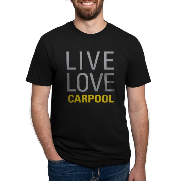 CafePress - Live Love Carpool Men's Deluxe T Shirt - Mens Tri-blend T-Shirt