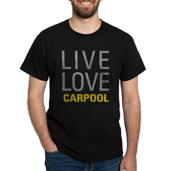 CafePress - Live Love Carpool T Shirt - Men's Classic Graphic Cotton T-Shirt