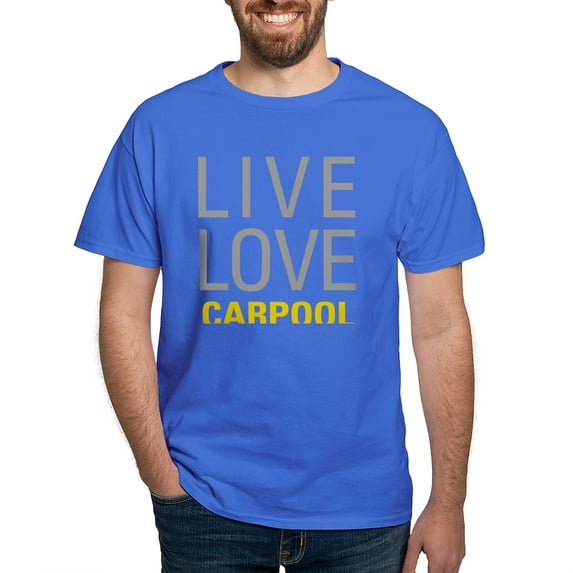 CafePress - Live Love Carpool T Shirt - Men's Classic Graphic Cotton T-Shirt