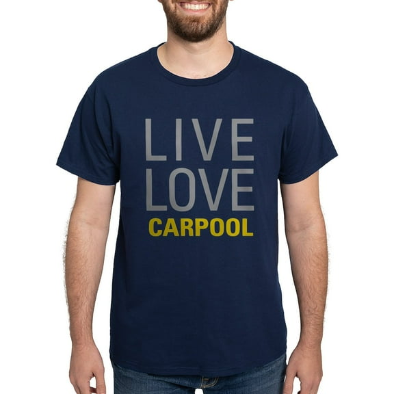 CafePress - Live Love Carpool T Shirt - Men's Classic Graphic Cotton T-Shirt