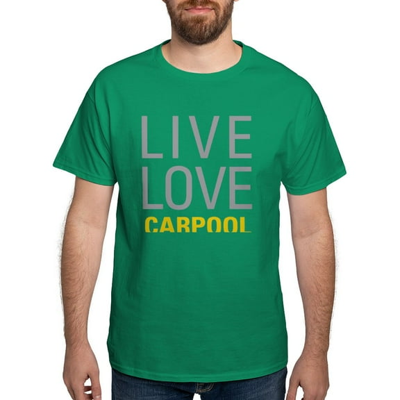 CafePress - Live Love Carpool T Shirt - Men's Classic Graphic Cotton T-Shirt