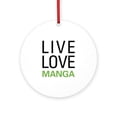 thumbnail image 1 of CafePress - Live Love Manga -  Round Wood Ornament 4", 1 of 2