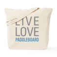 thumbnail image 1 of CafePress - Live Love Paddleboard Tote Bag - Unisex Canvas Tote Bag, Beige, 1-Piece, 1 of 7