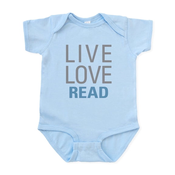 CafePress - Live Love Read Body Suit - Baby Light Bodysuit, Size Newborn - 24 Months
