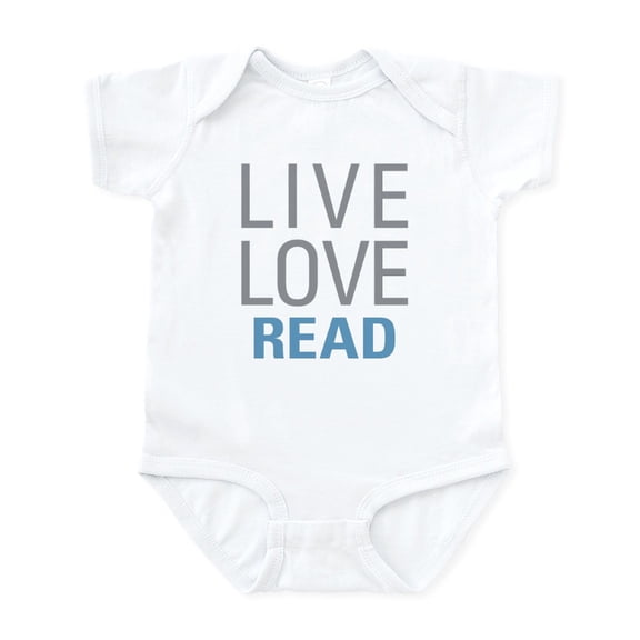 CafePress - Live Love Read Body Suit - Baby Light Bodysuit, Size Newborn - 24 Months