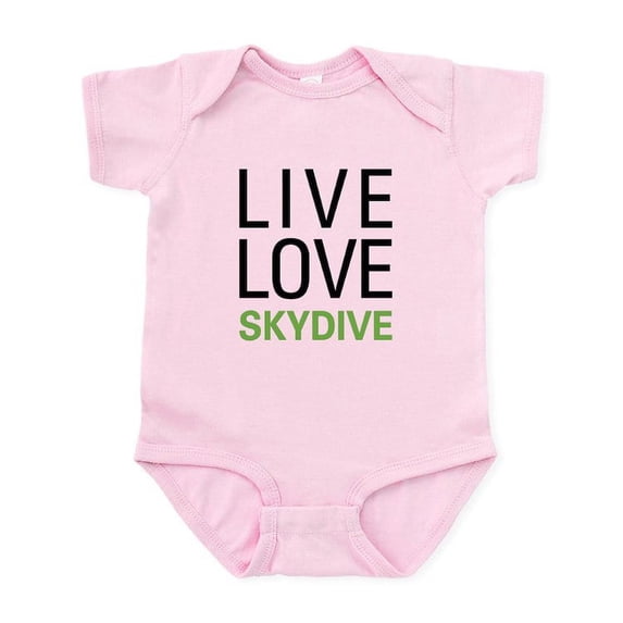 CafePress - Live Love Skydive Infant Bodysuit - Baby Light Bodysuit, Size Newborn - 24 Months