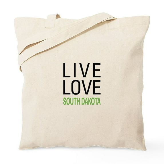 CafePress - Live Love South Dakota Tote Bag - Unisex Canvas Tote Bag, Beige, 1-Piece