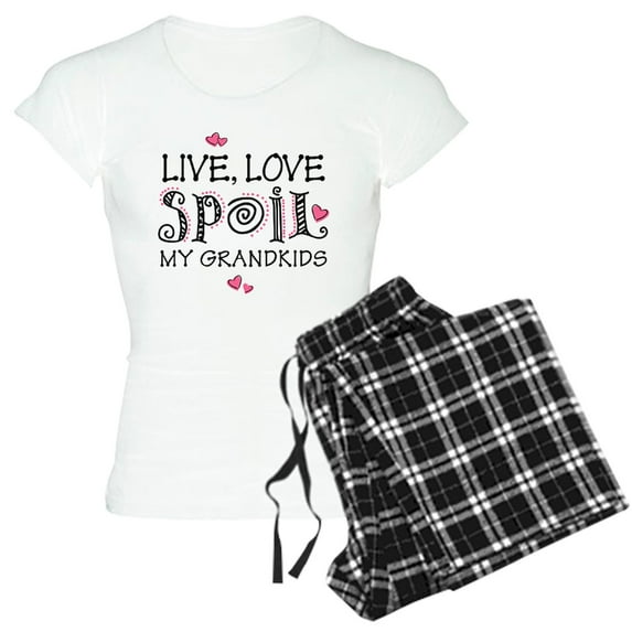 CafePress - Live Love Spoil Grandkids - Women's Light Pajamas