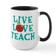thumbnail image 1 of CafePress - Live,Love, Teach - 15 oz Ceramic Large White Novelty Mug, 1 of 4