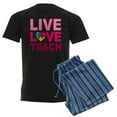 thumbnail image 1 of CafePress - Live Love Teach Autism Men's Dark Pajamas - Men's Dark Loose Fit Cotton Pajama Set, 1 of 7