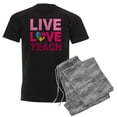 thumbnail image 1 of CafePress - Live Love Teach Autism Men's Dark Pajamas - Men's Dark Loose Fit Cotton Pajama Set, 1 of 7