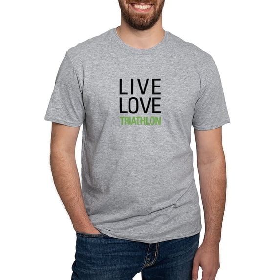 CafePress - Live Love Triathlon Fitted T Shirt - Fitted T-Shirt, Vintage Fit Soft Cotton Tee