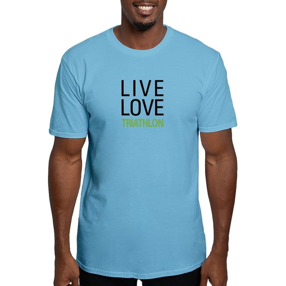 CafePress - Live Love Triathlon Fitted T Shirt - Fitted T-Shirt, Vintage Fit Soft Cotton Tee
