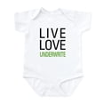 thumbnail image 1 of CafePress - Live Love Underwrite Infant Bodysuit - Baby Light Bodysuit, Size Newborn - 24 Months, 1 of 4