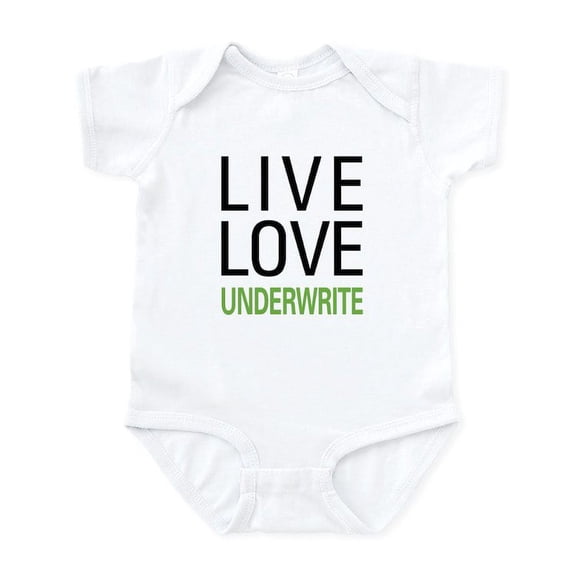 CafePress - Live Love Underwrite Infant Bodysuit - Baby Light Bodysuit, Size Newborn - 24 Months