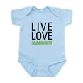 thumbnail image 1 of CafePress - Live Love Underwrite Infant Bodysuit - Baby Light Bodysuit, Size Newborn - 24 Months, 1 of 4
