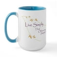 thumbnail image 1 of CafePress - Live Simply Large Mug - 15 oz Ceramic Large White Novelty Mug, 1 of 4