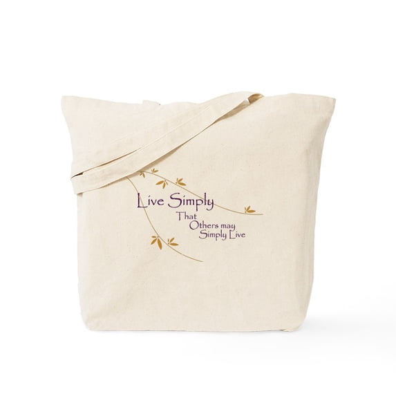 CafePress - Live Simply Tote Bag - Unisex Canvas Tote Bag, Beige, 1-Piece