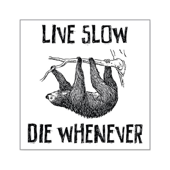 CafePress - Live Slow. Die Whenever Square Sticker 3 X 3 - Square Sticker 3" x 3"