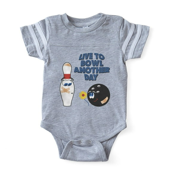 CafePress - Live To Bowl - Cute Infant Baby Football Bodysuit
