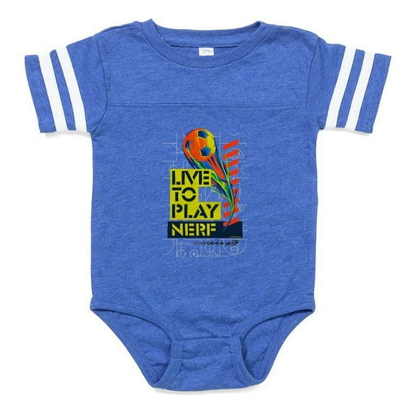 CafePress - Live To Play Nerf Soccer - Cute Infant Baby Football Bodysuit