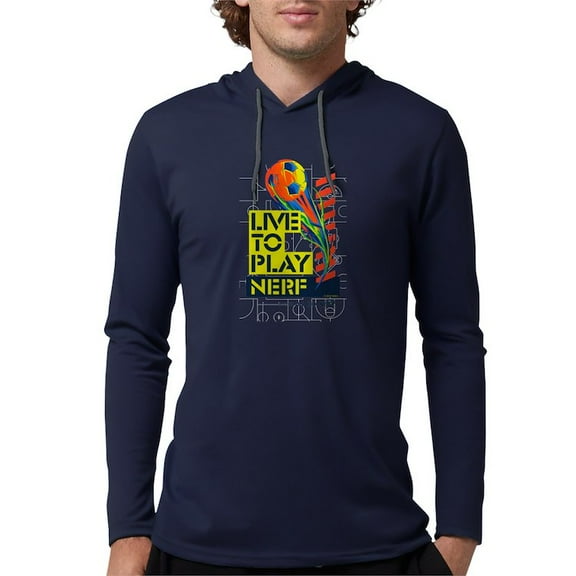 CafePress - Live To Play Nerf Soccer Long Sleeve T Shirt - Mens Hooded Shirt