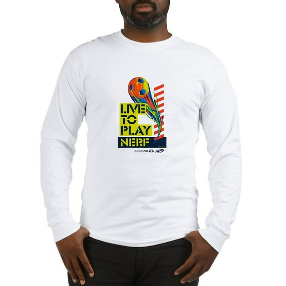 CafePress - Live To Play Nerf Soccer Long Sleeve T Shirt - Unisex Cotton Long Sleeve T-Shirt