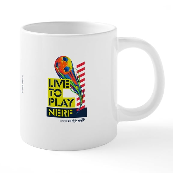 CafePress - Live To Play Nerf Soccer Mugs - 20 Oz White Ceramic Mega Mug